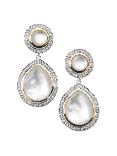 Ippolita 18k Yellow Gold & Sterling Silver Chimera Rock Candy Rock Crystal Mother Of Pearl Doublet & Diamond