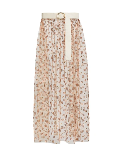 Rachel Comey Women's Fetes Belted Sheer Maxi Skirt In Copper