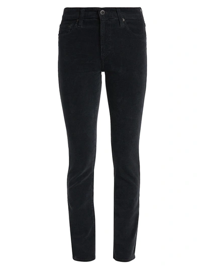 Ag Mari Mid-rise Stretch Skinny Jeans In Sulfur Black