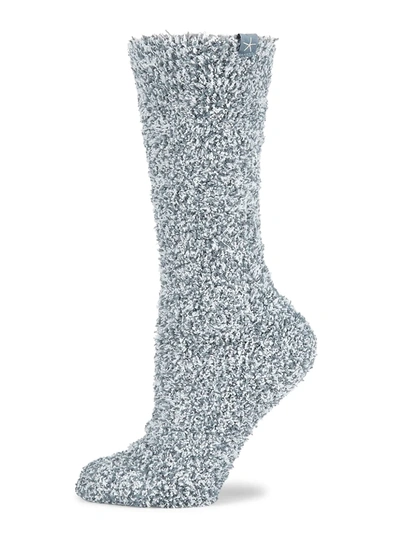 Barefoot Dreams Cozychic Heathered Socks In Dusk White