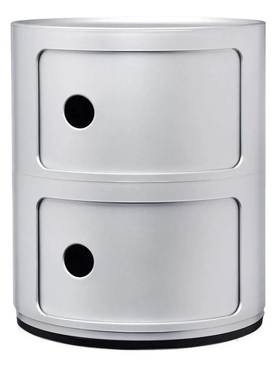 Kartell Componibili 2-door Storage Cabinet In Silver