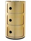 Kartell Componibili 3-door Storage Cabinet In Yellow