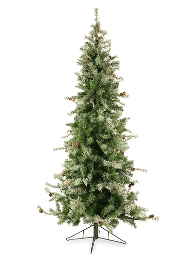 Fraser Hill Farms 6.5-foot Buffalo Fir Slim Artificial Christmas Tree With Led String Lighting