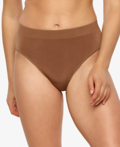 Paramour Women's Body Smooth Seamless High Leg Brief Panty In Hazelnut