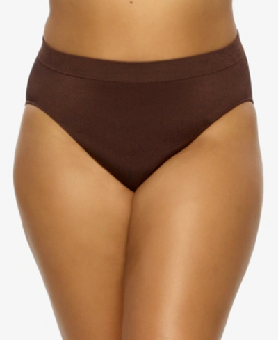 Paramour Plus Size Body Smooth Seamless Brief Panty In Cocoa