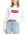 LEVI'S WOMEN'S COMFY LOGO FLEECE CREWNECK SWEATSHIRT