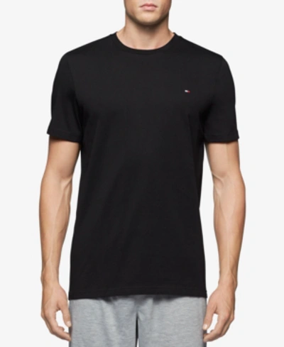 Tommy Hilfiger Men's Cotton Crew Neck Undershirt In Black