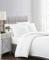 Charisma 3-piece 400-thread Count Percale King Duvet Set, White