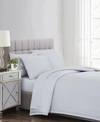 Charisma 400-thread Count Percale 3-piece Almond Milk Duvet Set, Full-queen In Gray