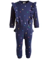 FIRST IMPRESSIONS BABY GIRLS 2-PC. DOT-PRINT TOP & PANTS SET, CREATED FOR MACY'S