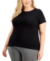 ALFANI PLUS SIZE SOLID T-SHIRT, CREATED FOR MACY'S
