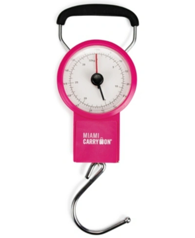 Miami Carryon Mechanical Luggage Scale With Tape Measure In Pink