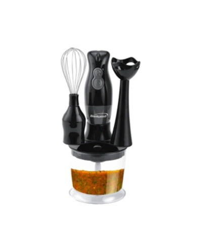 Brentwood Appliances Hand Blender And Food Processor With Balloon Whisk In Black
