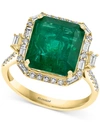 Effy Collection Effy Emerald (5-1/2 Ct. T.w.) & Diamond (1/2 Ct. T.w.) Statement Ring In 14k Gold Or 14k White Gold In Emerald