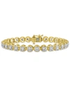 Macy's Igi Certified Diamond Tennis Bracelet (10 Ct. T.w.) In 14k Yellow Gold In Yellow Gold