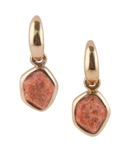 Barse Legend Earrings In Orange Sponge Coral