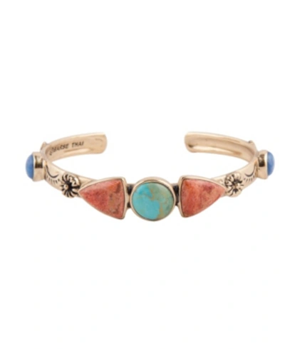 Barse Bronco Multi Stone Cuff Bracelet In Multi-stone