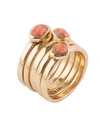 Barse Legend 5 Piece Stack Ring In Orange Sponge Coral