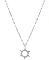 Giani Bernini Cubic Zirconia Sun Pendant Necklace In Sterling Silver, 16" + 2" Extender, Created For Macy's In Sterling Silver