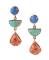 Barse Bronco Multi Stone Linear Earrings In Multi-stone