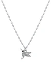 GIANI BERNINI CUBIC ZIRCONIA HUMMINGBIRD PENDANT NECKLACE IN STERLING SILVER, 16" + 2" EXTENDER, CREATED FOR MACY'