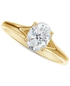 DE BEERS FOREVERMARK PORTFOLIO BY DE BEERS FOREVERMARK DIAMOND OVAL-CUT ENGAGEMENT RING (1/2 CT. T.W.) IN 14K GOLD