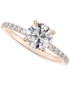 DE BEERS FOREVERMARK PORTFOLIO BY DE BEERS FOREVERMARK DIAMOND SOLITAIRE ROUND-CUT PAVE ENGAGEMENT RING (3/4 CT. T.W.) IN