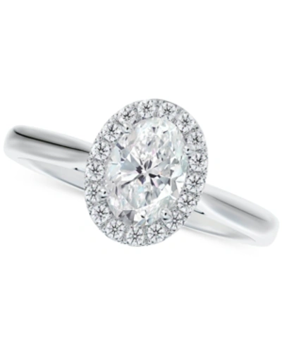 De Beers Forevermark Portfolio By  Diamond Oval Halo Engagement Ring (5/8 Ct. T.w.) In 14k White Gold