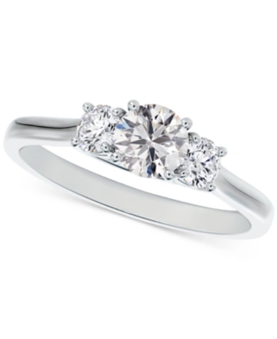 De Beers Forevermark Portfolio By  Diamond Three Stone Diamond Engagement Ring (3/4 Ct. T.w.) In 14k In White Gold