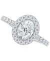 De Beers Forevermark Portfolio By  Diamond Oval Halo Engagement Ring (1-1/2 Ct. T.w.) In 14k White Go In White Gold