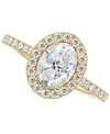 DE BEERS FOREVERMARK PORTFOLIO BY DE BEERS FOREVERMARK DIAMOND OVAL HALO ENGAGEMENT RING (1 CT. T.W.) IN 14K GOLD