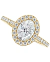De Beers Forevermark Portfolio By  Diamond Oval Halo Engagement Ring (1 Ct. T.w.) In 14k Gold In Yellow Gold