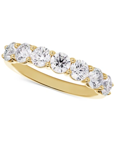 De Beers Forevermark Portfolio By  Diamond Seven Stone Band (1/2 Ct. T.w.) In 14k White, Yellow Or Ro In Yellow Gold