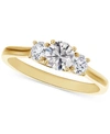 De Beers Forevermark Portfolio By  Diamond Three Stone Diamond Engagement Ring (3/4 Ct. T.w.) In 14k In Yellow Gold