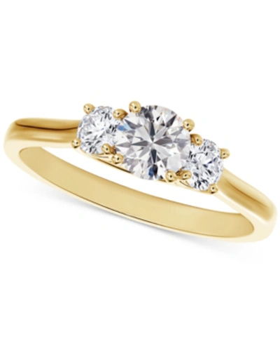 De Beers Forevermark Portfolio By  Diamond Three Stone Diamond Engagement Ring (3/4 Ct. T.w.) In 14k In Yellow Gold