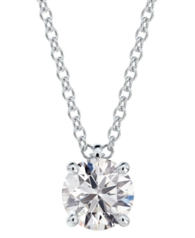 De Beers Forevermark Portfolio By  Diamond Solitaire Pendant Necklace (5/8 Ct. T.w.) In 14k White Gol In White Gold