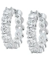 DE BEERS FOREVERMARK PORTFOLIO BY DE BEERS FOREVERMARK DIAMOND EXTRA SMALL HOOP EARRINGS (3/4 CT. T.W.) IN 14K WHITE GOLD