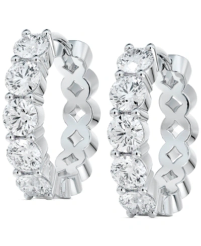 De Beers Forevermark Portfolio By  Diamond Extra Small Hoop Earrings (3/4 Ct. T.w.) In 14k White Gold