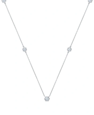 De Beers Forevermark Portfolio By  Diamond Honeycomb Station Statement Necklace (7/8 Ct. T.w.) In 14k In White Gold