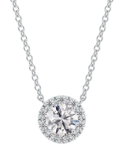 De Beers Forevermark Portfolio By  Diamond Halo Pendant Necklace (1/2 Ct. T.w.) In 14k White Or Yello In Gold