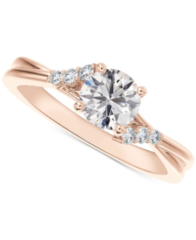 De Beers Forevermark Portfolio By  Diamond Round-cut Twisted Band Engagement Ring (1/2 Ct. T.w.) In 1 In Rose Gold