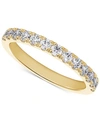 DE BEERS FOREVERMARK PORTFOLIO BY DE BEERS FOREVERMARK DIAMOND FRENCH PAVE WEDDING BAND (1/2 CT. T.W.) IN 14K WHITE, YELL