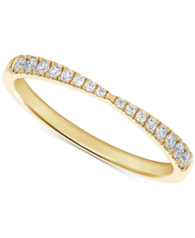 De Beers Forevermark Kids' Portfolio By  Diamond Pave Pinched Band (1/4 Ct. T.w.) In 14k White Or Yellow Go In Yellow Gold