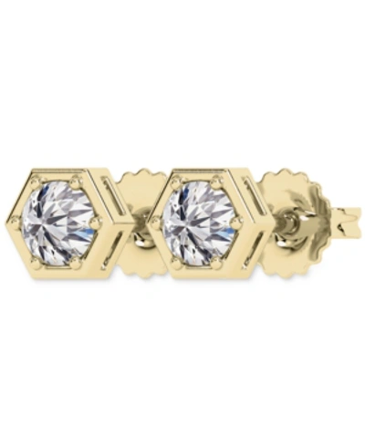 De Beers Forevermark Portfolio By  Diamond Honeycomb Stud Earrings (1/2 Ct. T.w.) In Yellow Gold