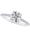 De Beers Forevermark Portfolio By  Diamond Cathedral Pave Band Engagement Ring (5/8 Ct. T.w.) In 14k In White Gold