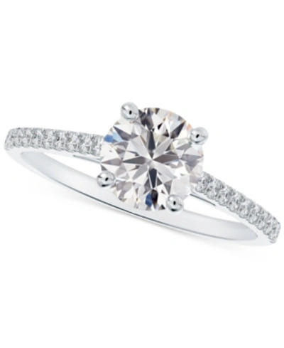 De Beers Forevermark Portfolio By  Diamond Cathedral Pave Band Engagement Ring (5/8 Ct. T.w.) In 14k In White Gold