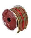 Northlight Red And Green Stripe Wired Christmas Craft Ribbon 2.5" X 10 Yards In Green