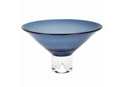 Badash Crystal Monaco Midnight Blue Decorative Bowl In Clear