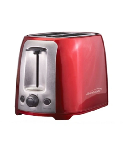 Brentwood Appliances Cool Touch 2-slice Slotted Toaster In Red