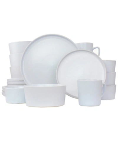 Elama Luxmatte Matte Dinnerware Set Of 20 Pieces In White